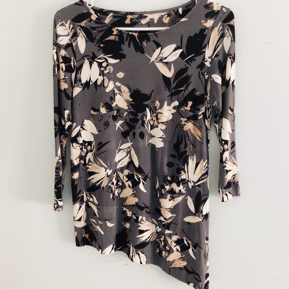 Floral Grey toned Blouse Croft&Barrow